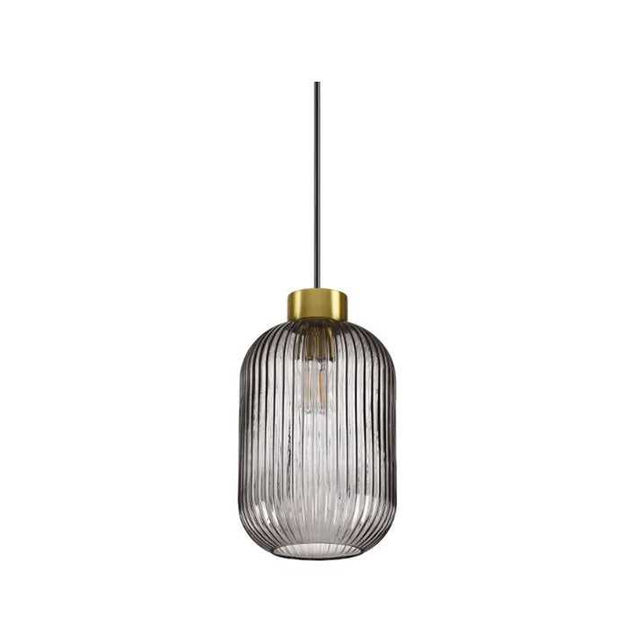 Mint 1 grey fluted glass pendant light - Lightness NZ - KS IDEA-237442