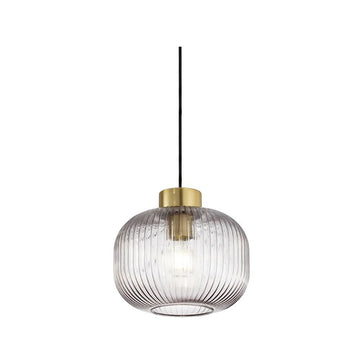 Mint 2 grey fluted glass pendant light - Lightness NZ - KS IDEA-237398