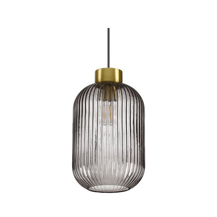 Mint 3 grey fluted glass pendant light - Lightness NZ - KS IDEA-237510